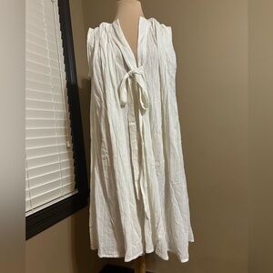 Billabong White Sleeveless Dress with Gold accents